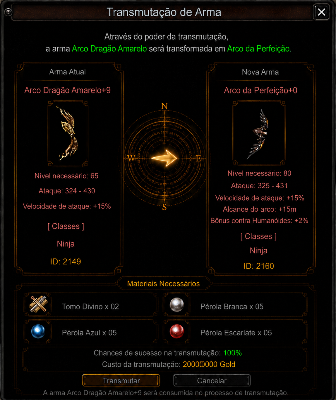 🏹 ARCO DRAGÃO AMARELO → PERFEIÇÃO
